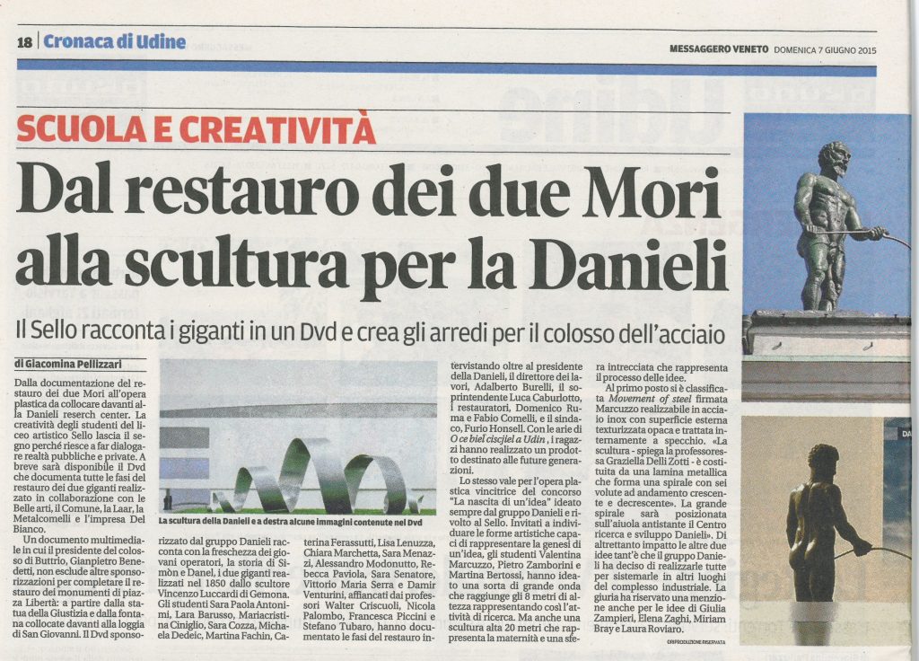 Dal Restauro dei due Mori alla scultura per Danieli – Giugno 2015