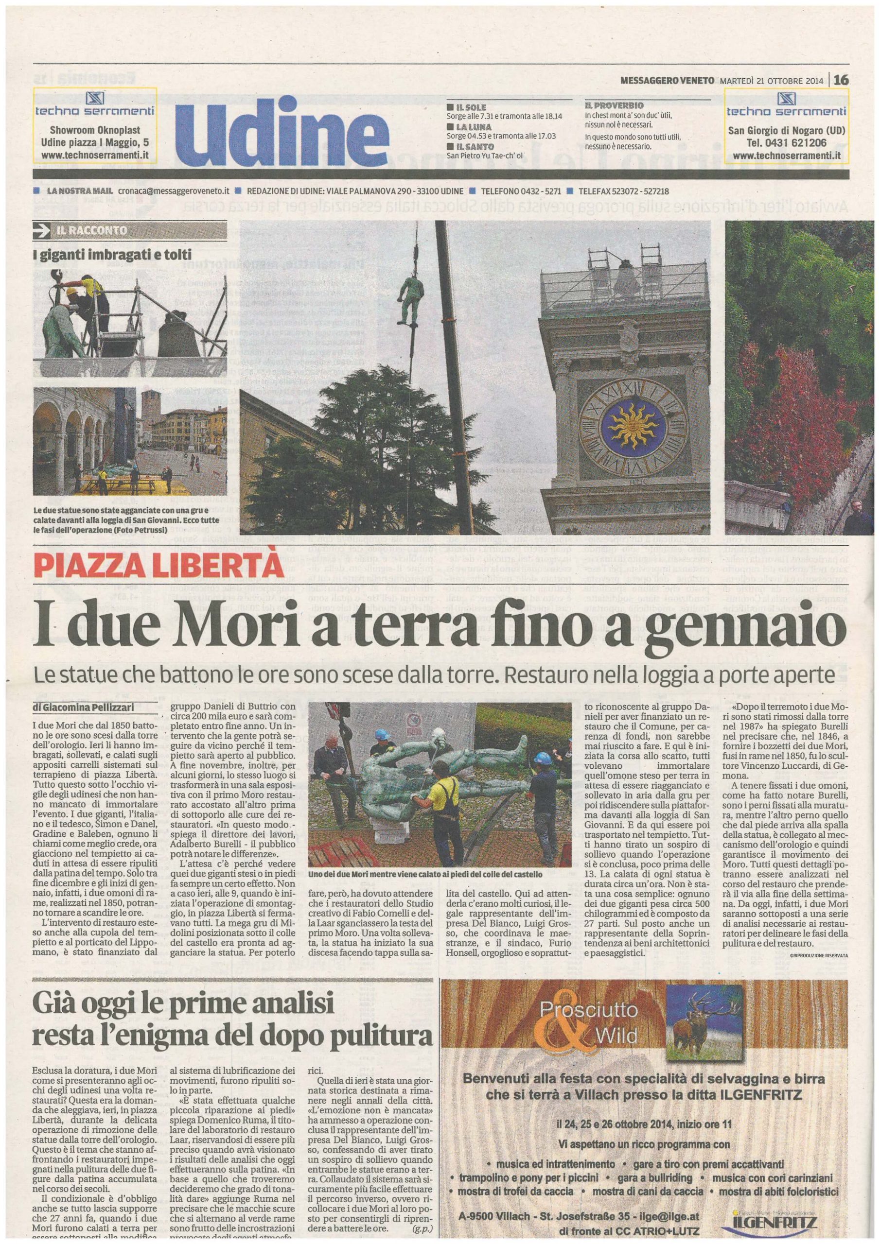 Intervento sui due Mori – Ottobre 2014