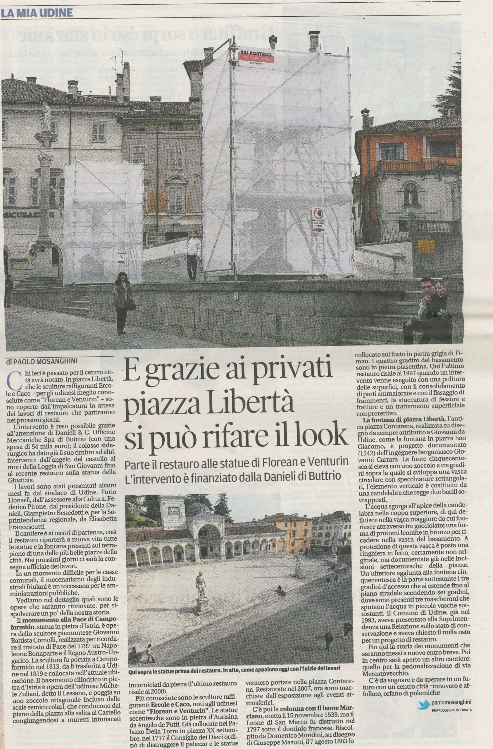 E grazie ai privati Piazza Libertà si può rifare il look – Marzo 2017