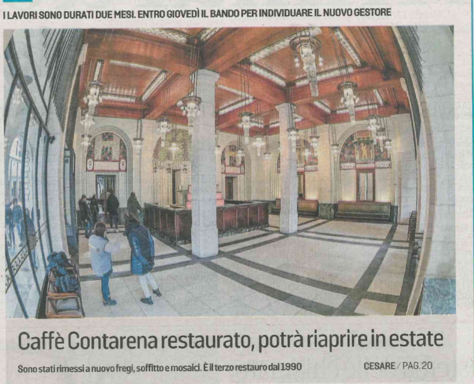 Ecco il Caffè Contarena dopo i lavori di restauro – Febbraio 2024